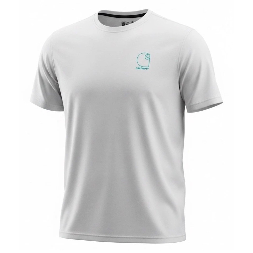 Carhartt Force Sun Defender Mens 4XL White Relaxed Fit UPF 50 T-Shirt (D44) NWTs